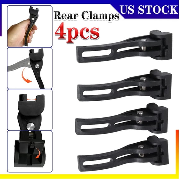 4PCS Replacement Parts fit Hard/Soft Folding Tonneau Cover Rear Clamps Universal
