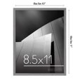 thumbnail image 2 of Americanflat 8.5x11 Picture Frame, Plastic and shatter-resistant glass, portrait and landscape display, Grey, 2 of 6