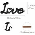 thumbnail image 2 of Love Wood Cutout Front Door Wooden Decor Letters Cut Art Sign Wall Hanging Decorative for Dining Room Cafe Shop Shelf Apartment Rustic Farmhouse Porch Party Valentines Day Gift 11.9x5.9in for making, 2 of 9