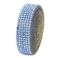 thumbnail image 3 of 1m Rhinestone Crystal Glass Mesh Banding Iron on Applique Wedding Dress Shoes Trim (Blue), 3 of 8