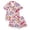 H520 Pink, variant on SJLDQY Girls Halloween Pajama Sets Skull Graphic Short Sleeve Shirts and Shorts 2 Piece Sets Casual Hallowmas Sleepwear Button Down Pjs Sets