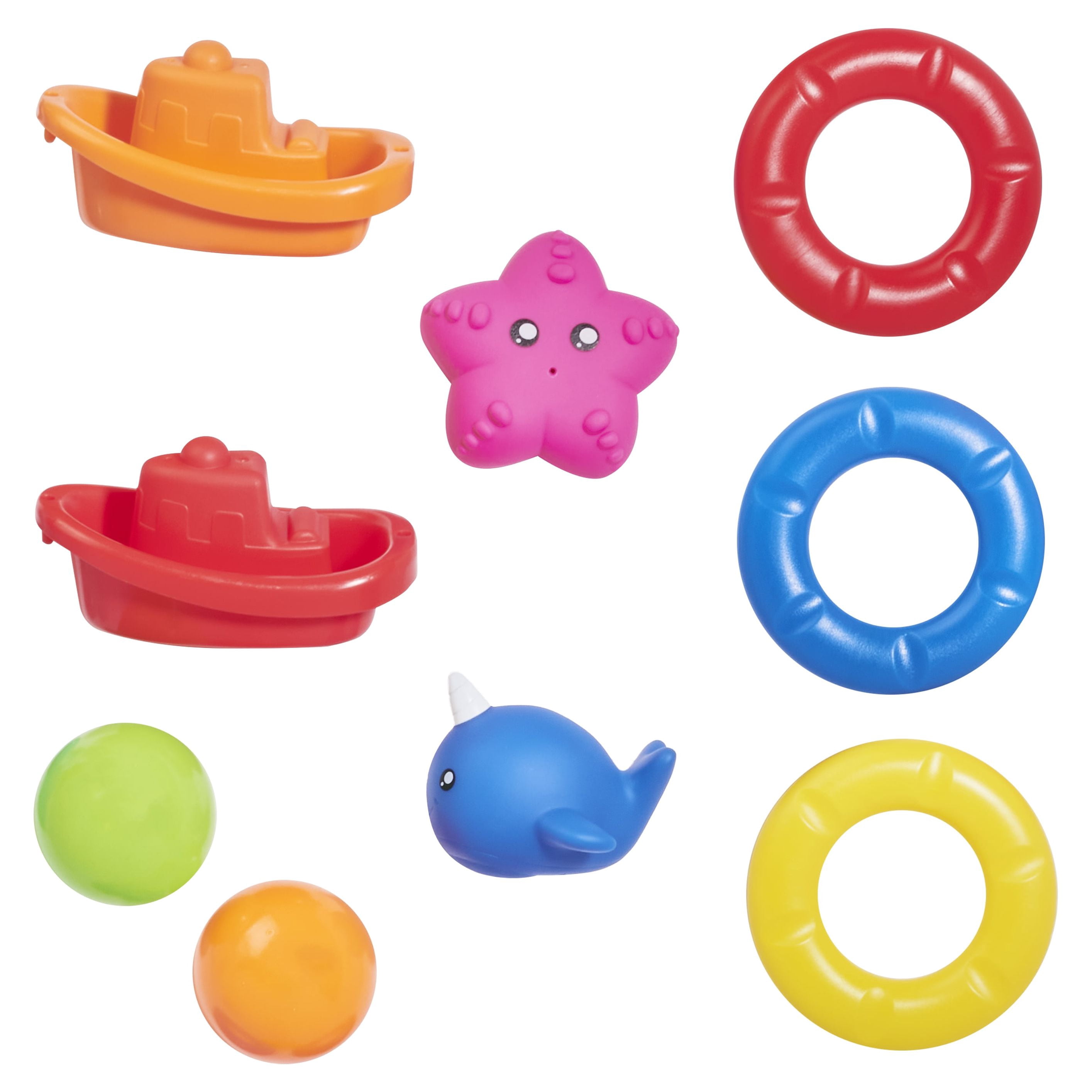 Spark. Create. Imagine. Bath Activity Toy Set, Narwhal Theme, 10 Pieces