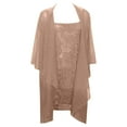 thumbnail image 2 of ICQOVD Womens Two Pieces Charming Solid Color Mother Of The Bride Lace Dresses, 2 of 3