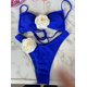thumbnail image 1 of Microbikini con estampado de flores en 3D para mujer, bañador Sexy de retazos en blanco y negro con realce, minibikini triangular para verano, 2024, 1 of 5