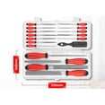 thumbnail image 4 of Metal File Set - Premium Grade T12 Drop Forged Alloy Steel - Flat, Triangle, Half-round, Round Large File & Needle Files with Storage Box, Wire Brush - for Metal, Wood & Plastic, 4 of 4