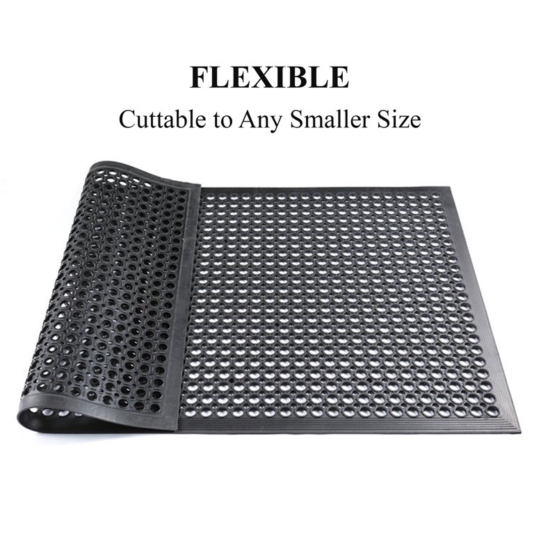 A1HC Octagonal Holes 100% Rubber Kitchen/Outdoor Anti Fatigue Mat