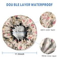 thumbnail image 3 of Shower Caps,German Shepherd Dog and Flower Waterproof Shower Cap for Women 4 Pieces,Double Reusable Hair Cover for Shower PEVA Elastic Stretch Hem, 3 of 7