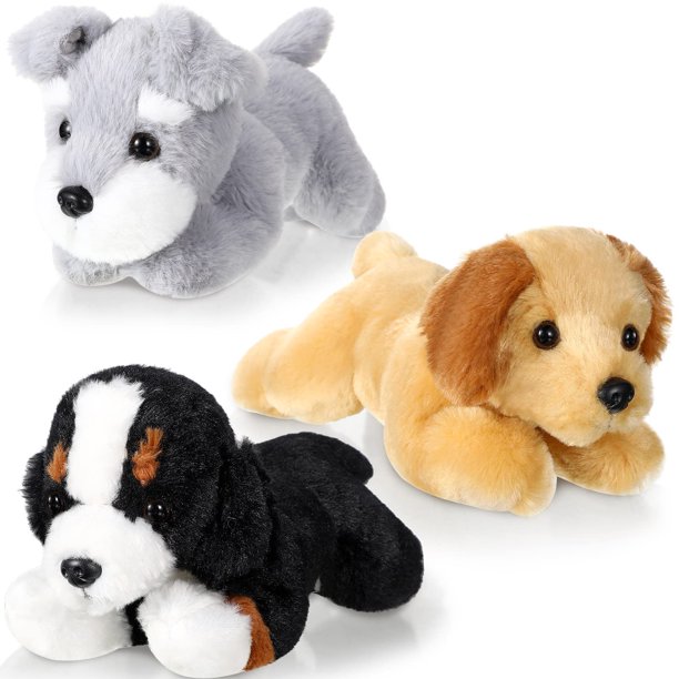 Juego Skylety de peluche con forma de perro de peluche, 3 piezas, 20 cm, para niños