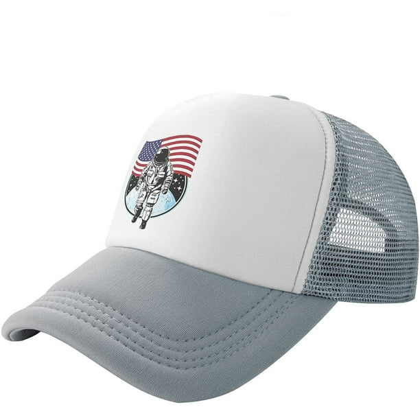 USA Flag Moon Day Hat Baseball Cap Fashion Adjustable Running Hat