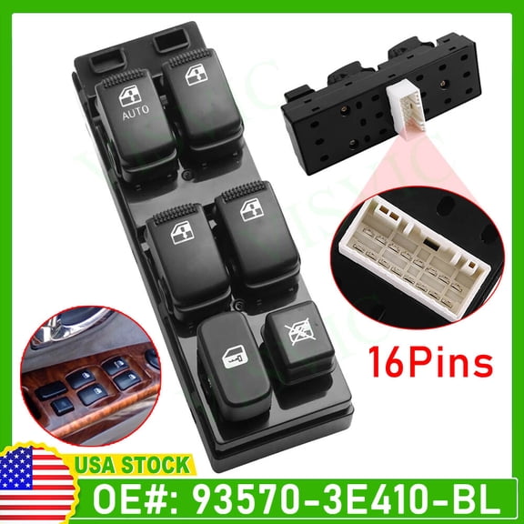 Front Left Driver Power Master Window Control Switch for LHD Kia Sorento 2002-09