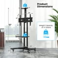 thumbnail image 3 of Gymax Mobile TV Stand for 32''-82'' LCD LED Flat Screen TVs up to 132 lbs w/ Top Tray, 3 of 10
