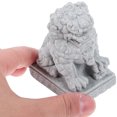 thumbnail image 4 of Fu Foo Dogs Guardian Mini Lion Statues: Small Asian Stone Statues Feng Shui Decor Sandstone Bridge For Home Decor Attract Wealth Chinese New Year Decoration, 4 of 9