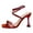 Red, variant on SBYOJLPB Sandals for Women's Fashion Casual High Heel Fine Toe Gold Rhinestone Metallic Wind Party Sandals