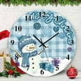 thumbnail image 7 of Sanmadrola Christmas Decoration Wall Clock Home Indoor Decor Silent Non Ticking Wooden 12'' Snowman, 7 of 7