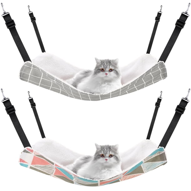 Hamaca colgante para gatos Jetec reversible suave y transpirable