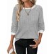 thumbnail image 1 of Camisas de Larga para Mujer, Suéteres, Conjuntos de Otoño, Bloques de Color, Ropa de Invierno, Elegantes, Informales, Suaves. Gris XL, 1 of 7