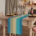 thumbnail image 2 of Table Runners 36 Inches Long Dress Scarves, Teal Blue Khaki Ombre Farmhouse Kitchen/Dining Table Runner, Short Coffee Tablerunners, Modern Abstract Gradient Art 13x36 Inch, 2 of 9