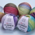 thumbnail image 3 of czcpp-YarnArt Mélange de Coton Rêve d'Été - 3.4 OZ, 383 yds Fil Arc-en-Ciel Multicolore pour Projet Toutes Saisons pour Tricotage Blouses, Châles, Foulards et Chandails, Fine:2 (4314), 3 of 4