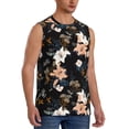 thumbnail image 2 of Fotbe Men's Lilies Flowers Print Men's Sleeveless Muscle Tank Tops Casual T-Shirts for Gym Workout Beach-XX-Large, 2 of 8
