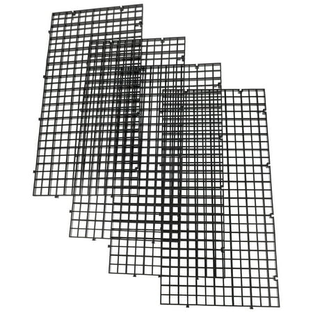 Vosarea 4Pcs Fish Tank Grid Divider Black PP for Fish Tank Breeding