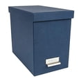 thumbnail image 1 of Bigso John Fiberboard Label Frame Desktop File Storage Box, 10.2 x 7 x 13 in, Blue, 1 of 4