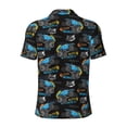 thumbnail image 3 of Vsdgher Cool Off-Road Vehicle Print Men's Short Sleeve Stretch Polo Shirt, Moisture-Wicking Performance Polo Shirt, 3 of 8