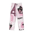 thumbnail image 5 of Balery Eiffel Tower and Butterflies print Men's Pajama Pants,Ultra Lightweight Pjs,Lounge Pant-Medium, 5 of 9