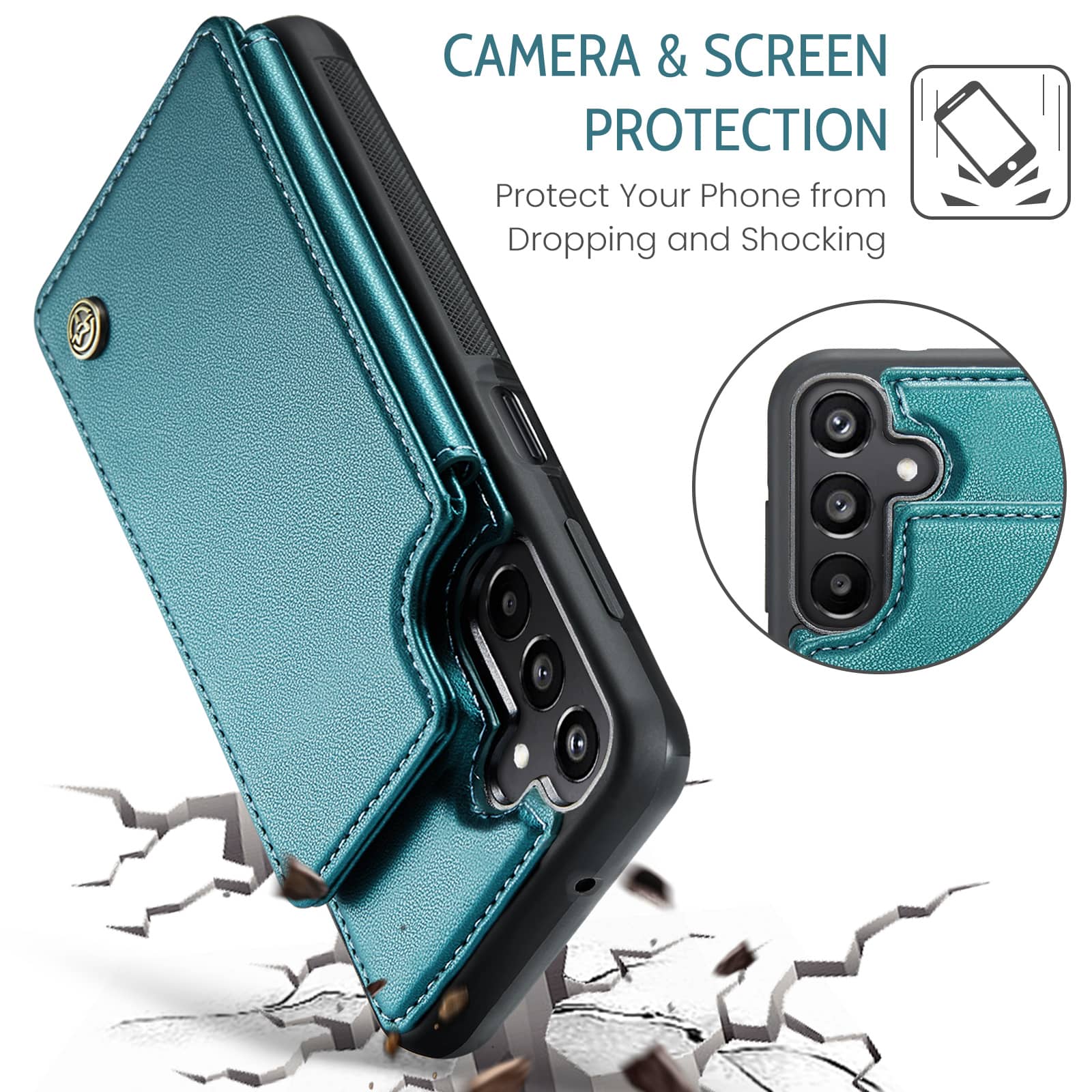 Cyberland Samsung Galaxy A16 Wallet Case Green photo 5