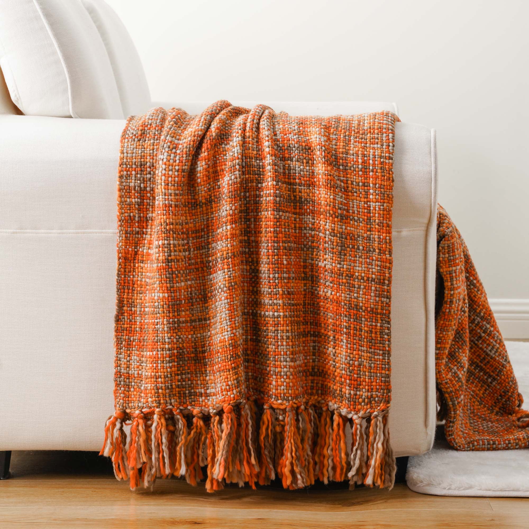 Orange throw blanket walmart sale