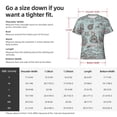 thumbnail image 2 of Yiaed Pirate Adventure Map Print Mens Short Sleeve Tight Fit T-Shirt, Crewneck Casual Tee-X-Large, 2 of 5