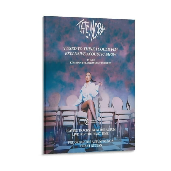 Tate McRae I Used To Think I Could Fly Poster 7 Canvas Poster Wall Art Picture Prints Hanging Photo Gift Decor Home Posters Artworks 08x12inch(20x30cm)