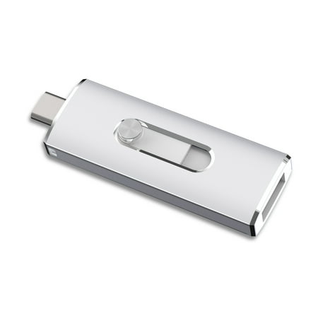 64GB USB C Flash Drive for OTG Samsung/LG/Android Phone Stick External Storage TOPESEL 3.0 Thumb Drive Silver