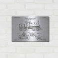 thumbnail image 3 of Luxe Metal Art 'Locomotive Engine Blueprint Patent White' Acrylic Glass Wall Art, 16"x12", 3 of 9