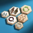 thumbnail image 4 of Qarigey Bandeja de exhibición hexagonal con superficie de terciopelo, textura suave y protección a prueba de arañazos, 3 pack/lote Ropa, zapatos y accesorios Miscelánea Verde, 4 of 6
