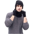 thumbnail image 1 of Conjunto de bufanda y guantes de gorro de invierno, conjunto de bufanda de gorro de punto de invierno, guantes de pantalla táctil para hombres y mujeres Xemadio CJWUS-2981, 1 of 7
