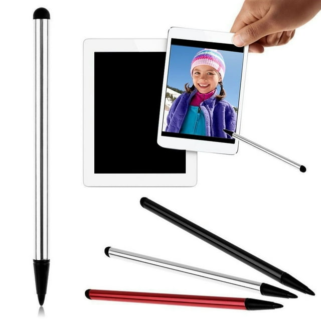 JWshufel 2 in 1 and Ballpoint Pen for Tablets and Smartphones with High Sensitivity Disc Tip Ergonomic Design for Writing and Drawing Compatible All Mobile Phones and Tablets 5 Pack