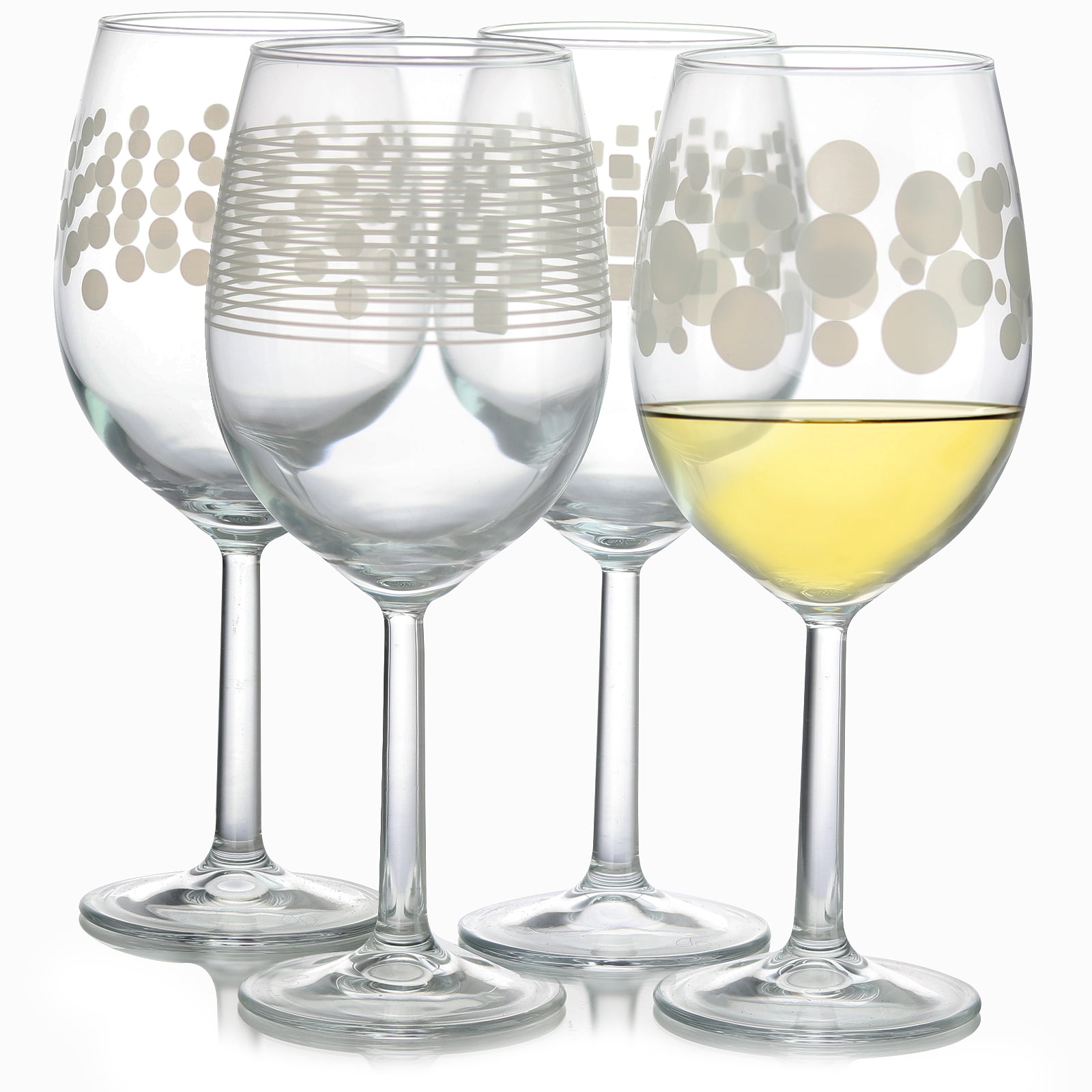 Pasabahce 4Piece 17.50 oz. All Purpose Wine Glass Set, Assorted Design