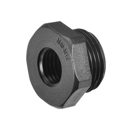 Threaded Reducing Bushings Nylon Connector Adaptor M20 Male Thread to M12 Female Thread