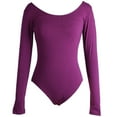 thumbnail image 1 of Moda para mujer Ropa de baile de ballet Leotardo Danza Manga larga Cuello en V Ropa de práctica de gimnasio (XL), 1 of 8