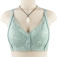thumbnail image 4 of Bigersell Sport Bras for Women Plus Size Sale Clearance Tank Top Bras for Women T-Shirt Bra Style B4832 V-Neck Padded Bras Hook and Eye Bra Closure Juniors Size Wireless Push up Bras Green L, 4 of 4