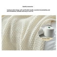 thumbnail image 3 of Chunky Cable Knit Throw Blanket for Couch,Super Soft Cozy Woven Blanket for Room Decor coffee color 110*150cm, 3 of 5