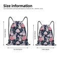 thumbnail image 2 of Sikiie Rose Flowers Drawstring Backpack Drawstring Bags, Draw String Back Bag for Sports, Gym, Travel, Swimming, Beach-Small, 2 of 6