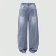 thumbnail image 4 of UACY Boys' Baggy Ripped Jeans Distressed Denim Pants Loose Fit Straight Leg Cotton Blend Casual Long Trousers Boys Pants (Light Blue, 8-9 Years), 4 of 8