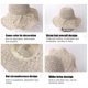 thumbnail image 2 of Women's Handmade Straw Hat Summer Wide Brim Beach Sun Cap Foldable Large Floppy Braided Sun Hat for Travel, 2 of 5