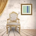 thumbnail image 3 of Grayscale 26x26 Gold Ornate Wood Framed with Double Matting Museum Art Print Titled - Pinstripes XIII, 3 of 4