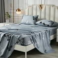 thumbnail image 4 of Move Over 4 pcs Butterfly Sheet Set Full Grey Fitted Sheet Chic Butterflies Pattern All Around Elastics Deep Pocket Sheet, 4 of 8