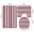 thumbnail image 3 of Red Christmas Folk Pattern Bathroom Rugs Sets 3 Piece,Toilet Cover Set,Absorbent Non Slip Bathroom Mats Sets with U-Shaped Contour Rug Toilet Rug Set, 3 of 5