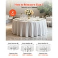thumbnail image 5 of KFFKFF White Round Tablecloths, Set of 2, 120-Inch Diameter, Durable Polyester Fabric, Stain- and Wrinkle-Resistant, Machine Washable Covers for Weddings, Parties, Banquets, and Formal Gatherings, 5 of 9