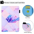 thumbnail image 3 of iPad Mini 5 Case, Mini iPad Case 4th Gen, iPad Mini 1 2 3 Case, Allytech PU Leather Flip Stand Auto Sleep Wake Pencil Holder Protection Case Cover for Apple iPad Mini 1 2 3 4 5, Purple Grid, 3 of 5