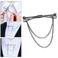 thumbnail image 5 of Fashion Mens Shirt Collar Bar Pin Badges with Chain Brooch Pin Tie Clips Jewelry Decor for Business Wedding 60mm Gifts, 5 of 8